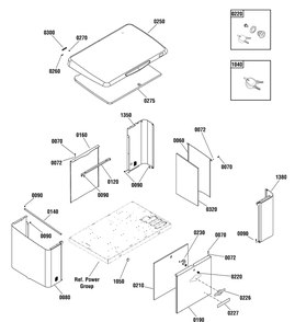 Enclosure Group Diagram and Parts List for 040542-01  Briggs and Stratton Generator
